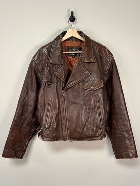 Vintage Leather Biker Jacket
